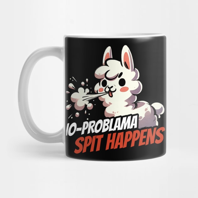 No problama Spit happens no problem Llama Design by DoodleDashDesigns